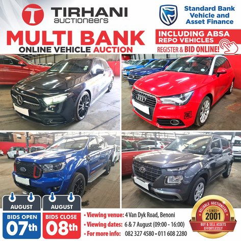 Image for MULTI BANK ONLINE VEHICLE AUCTION AUG 2024