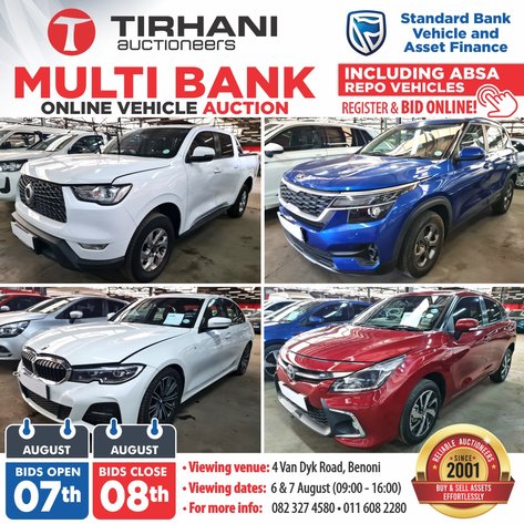 Image for MULTI BANK ONLINE VEHICLE AUCTION AUG 2024