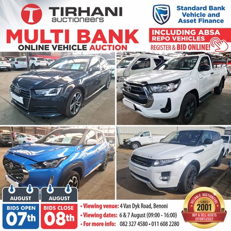 Image for MULTI BANK ONLINE VEHICLE AUCTION AUG 2024