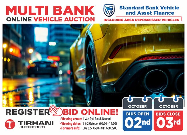 Image for MULTI BANK ONLINE VEHICLE AUCTION OCT 2024