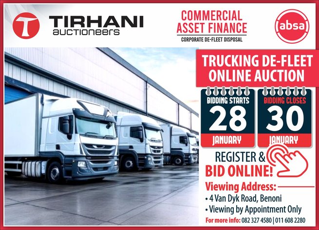 Image for ABSA CAF (COMMERCIAL ASSET FINANCE) | CORPORATE DE-FLEET DISPOSAL | ONLINE AUCTION JANUARY 2025