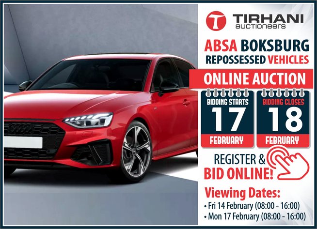 Image for ABSA BOKSBURG REPOSSESSED VEHICLES ONLINE AUCTION FEBRUARY 2025