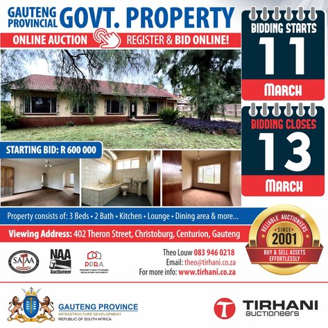 Image for GAUTENG PROVINCIAL GOVERNMENT PROPERTY ONLINE AUCTION