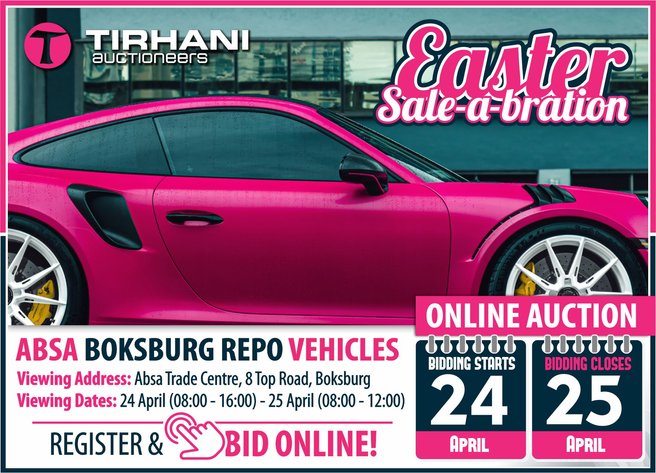 Image for ABSA BOKSBURG REPOSSESSED VEHICLES ONLINE AUCTION | EASTER SALE-A-BRATION