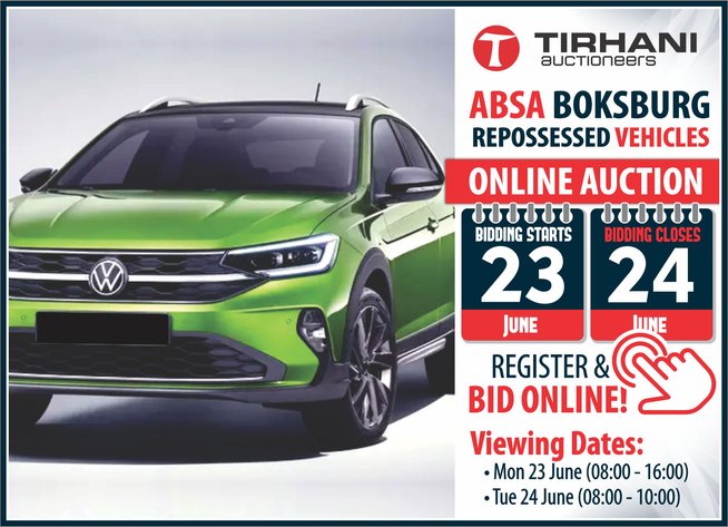 Image for ABSA BOKSBURG REPOSSESSED VEHICLES ONLINE AUCTION JUNE 2025