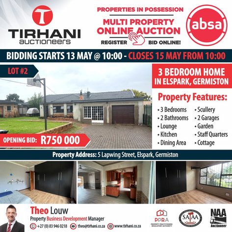 Image for ABSA PROPERTIES IN POSSESSION MULTI PROPERTY ONLINE AUCTION
