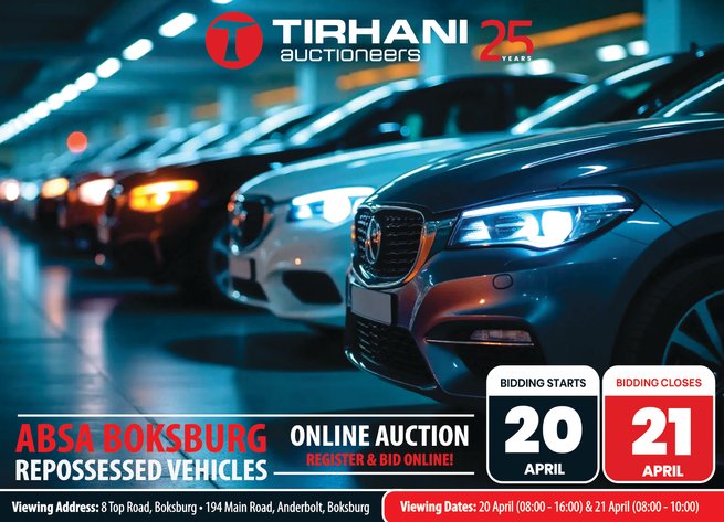 Image for ABSA BOKSBURG REPOSSESSED VEHICLES ONLINE AUCTION | APRIL 2026